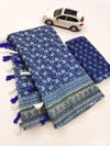 MG 250 Digital Printed Pure Linen Non Catalog Sarees Wholesale Clothing Suppliers In India